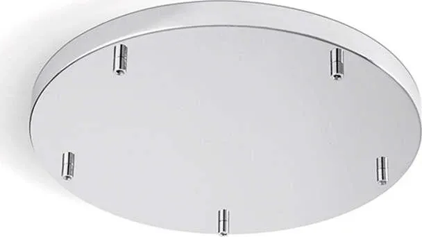 Rosone Multicato Metallo Cromo Spazzolato 5 Fori