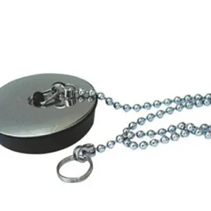 Tappi gomma con catenella. Prezzo per Pezzo.
