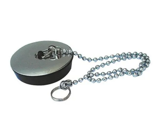 Tappi gomma con catenella. Prezzo per Pezzo.