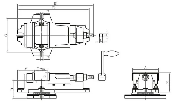 Morsa macchina MACK larghezza ganasce 100 mm tipo MSK con kit accessori
