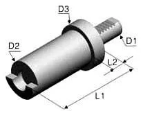 Trapano percussione Supporto per installazione MACK DIN 69880 VDI 30 Ø 40 x 100 47-EH-30