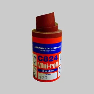 CARTA ABRASIVA 'C824' mm 115x5mt - grana 60. Prezzo per Pezzo.