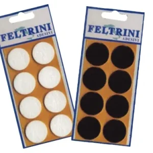 Feltrini autoadesivi tondi. Prezzo per Confezione.