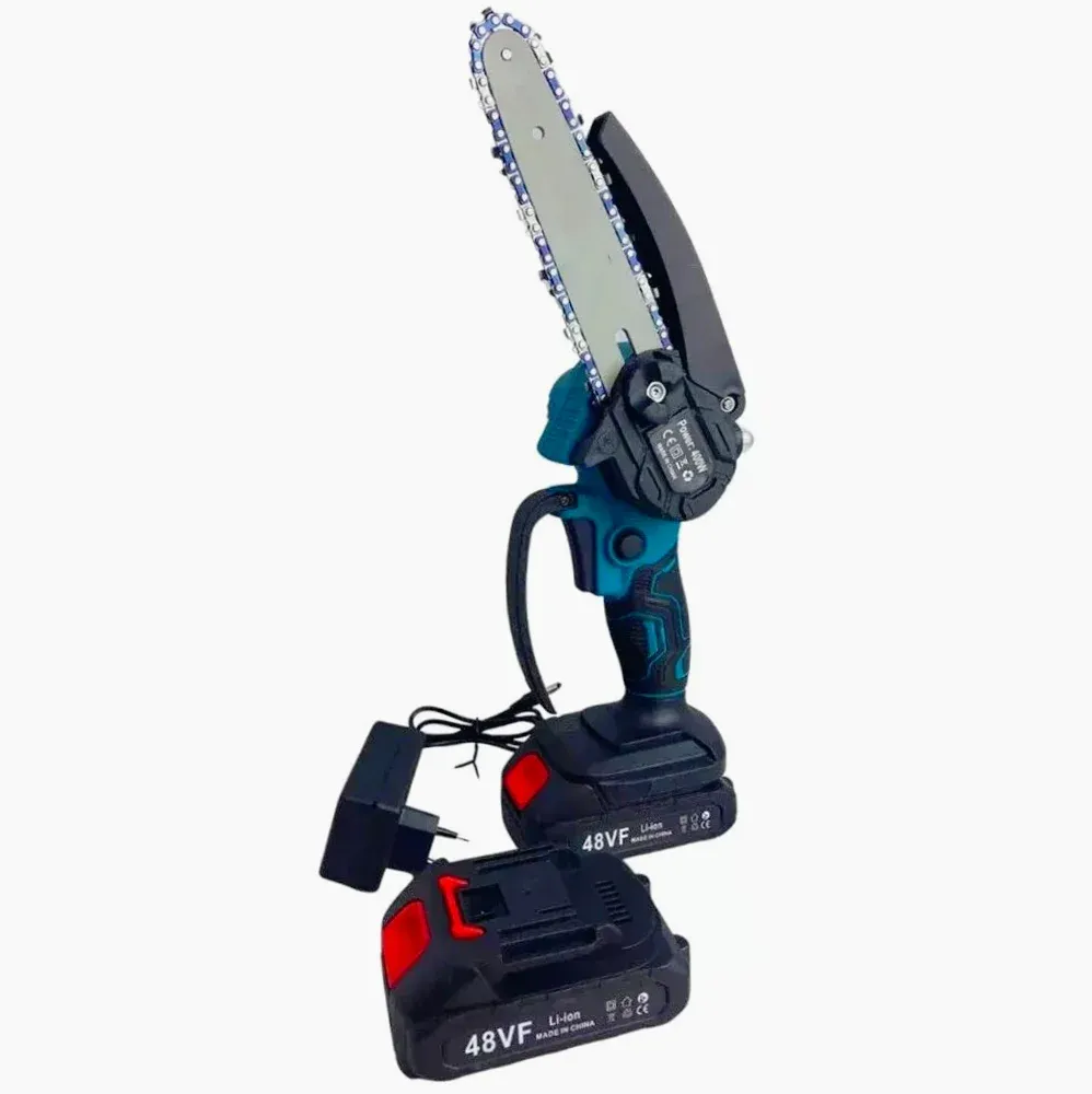 Motosega elettrica 48V – 2 batterie 8" lama + oliatore