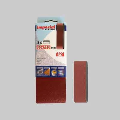 NASTRO ABRASIVO MM 65X410 Grana 80 - 3 pezzi. Prezzo per Confezione.