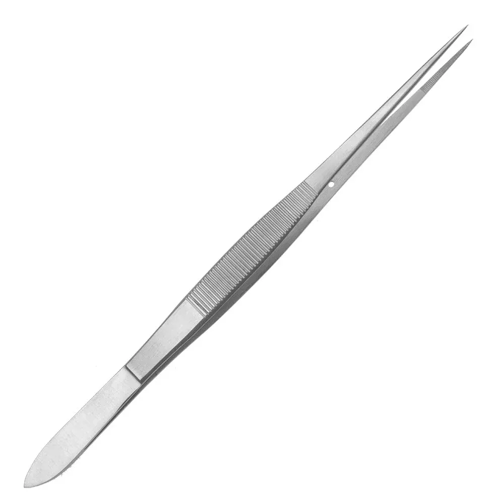 Pinzetta universale 20 cm Pinzetta domestica con punta dritta e fine - scanalata internamente - acciaio inox