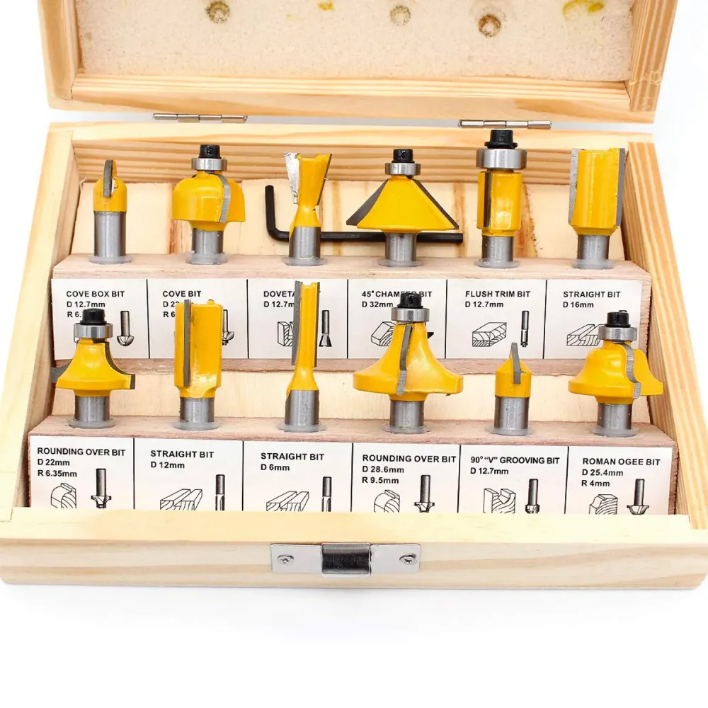 Set 15 Frese Miste Per Legno Con Gambo 8mm