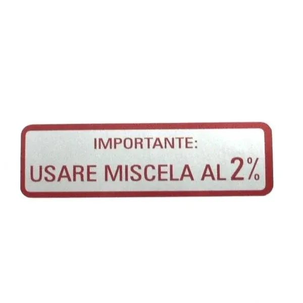 Adesivo "Importante : usare miscela al 2%"