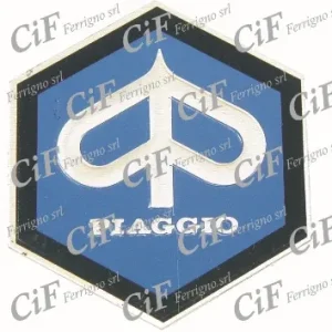 Scudetto adesivo logo Piaggio esagono mm.42