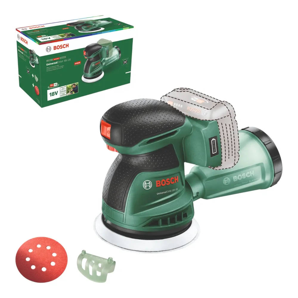 Levigatrice orbitale batteria Bosch UniversalOrbit 18V-20 18 V 125 mm ( 06033E4100 ) Solo - senza batteria, senza caricaba...
