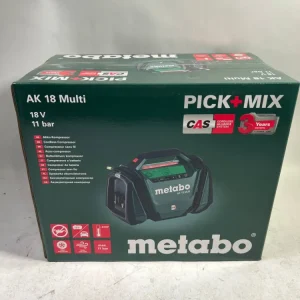 Metabo AK 18 Multi Battery Compressor 18 V 11 bar Solo ( 600794850 ) - senza batteria, senza caricabatterie