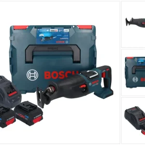 Sega gattuccio batteria Bosch GSA 18V-28 18 V BITURBO Brushless + 2x batteria ProCORE 5,5 Ah + caricabatteria + L-Boxx ( 0...
