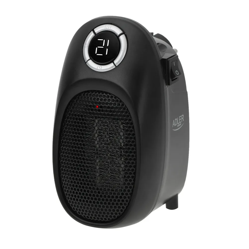 Adler AD 7726 Plug Fan Heater 1500W Easy Heater Thermo Fan LED Display 32 m2 Minimale Timer Thermostat