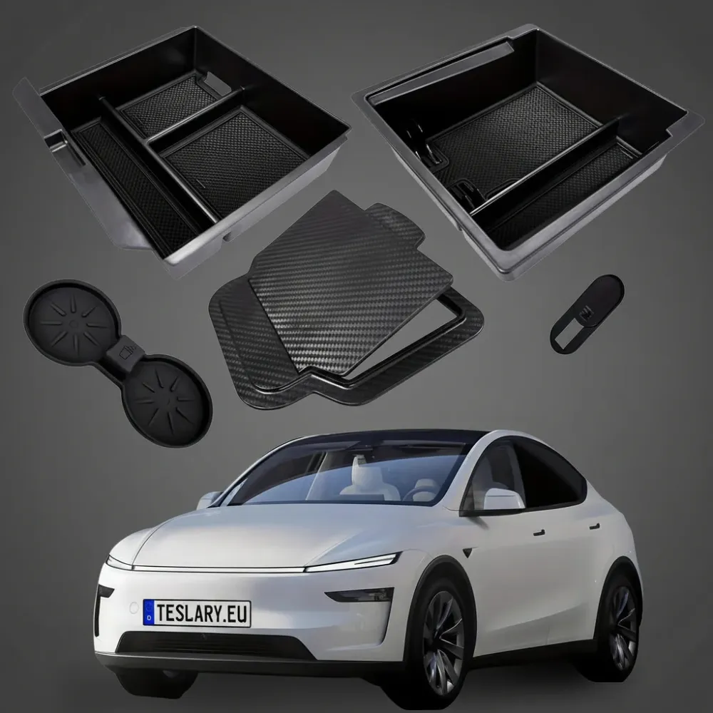 5pcs/set Center Console Organizer Vassoio per Tesla Model Y Juniper & Model 3+ Highland