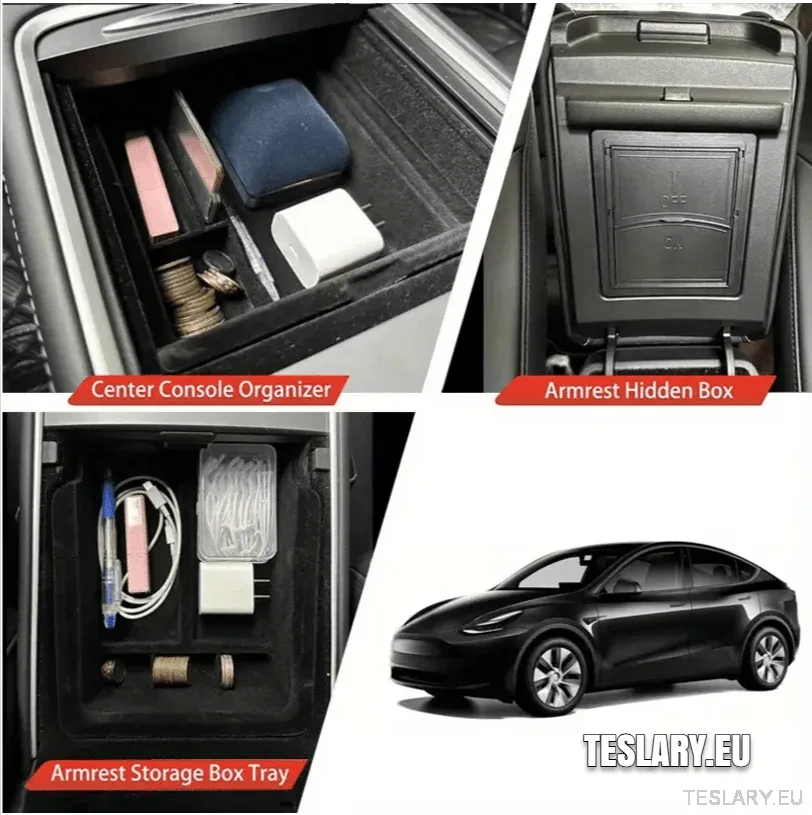 Accessori Tesla Modello 3/Y Accessori 3 Pacchetti anteriori e posteriori e archiviazione nascosta