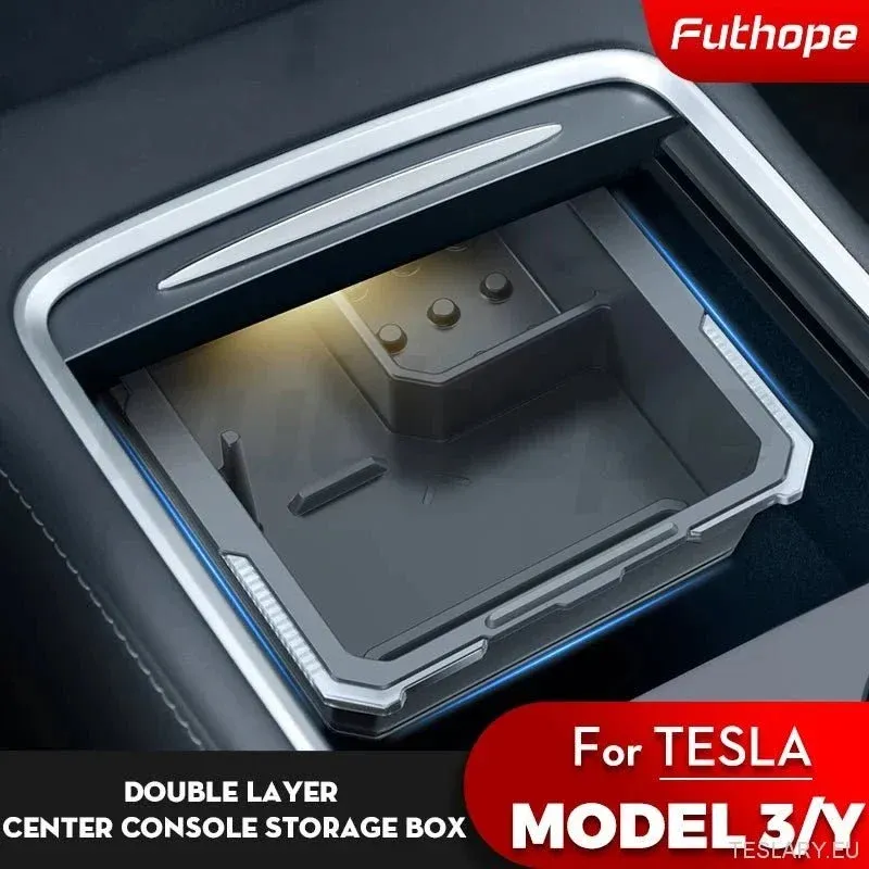 Box di stoccaggio di controllo centrale trasparente 2 1 per Tesla Modello 3 Y Card Aberconi di pari decorazione estetica