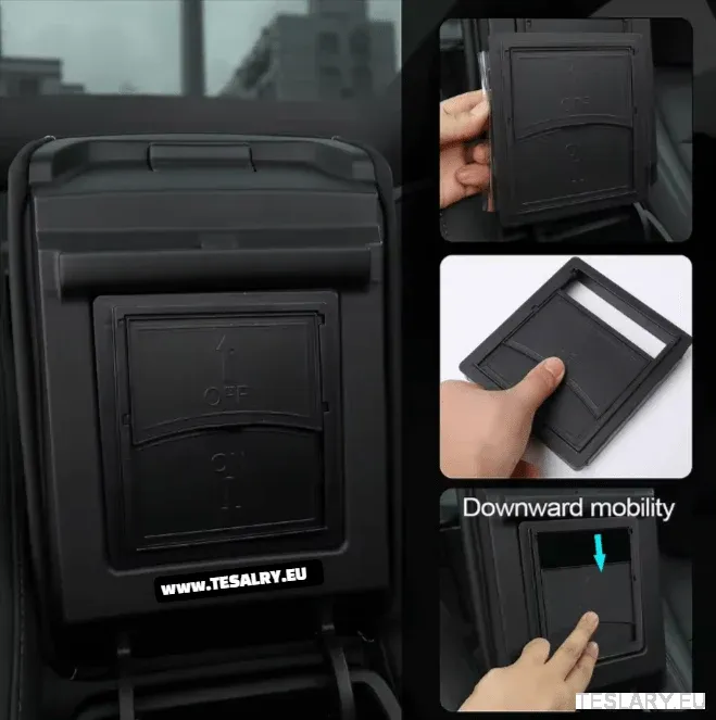 Tesla Modello 3/Y Accessori 4 pezzi Kit Center Console Organizer + Copertina per la privacy della fotocamera