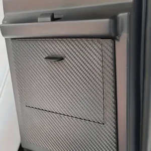 Tesla Modello 3/Y bracciolo stoccaggio nascosto Finitura fibra fibra di carbonio magnetico