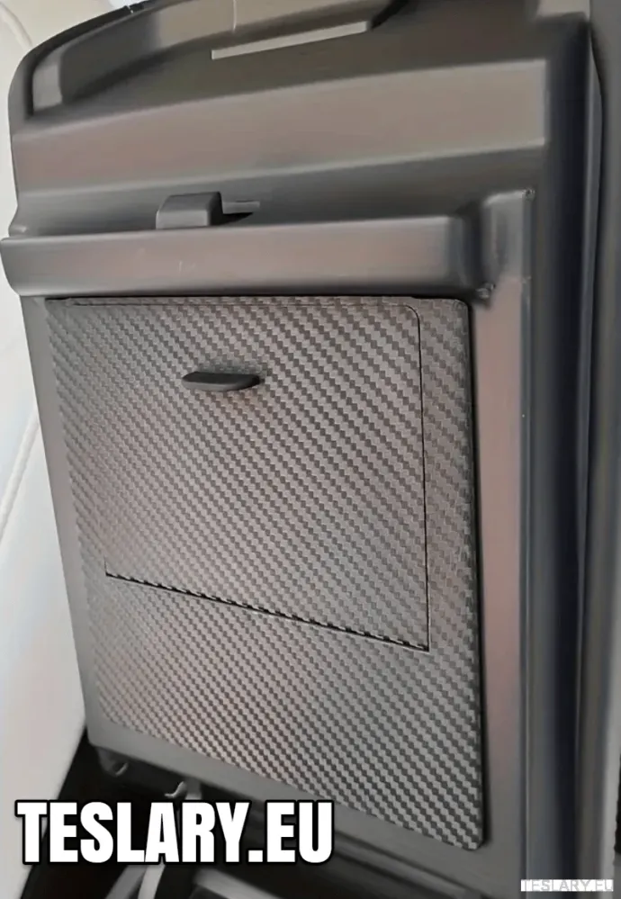 Tesla Modello 3/Y bracciolo stoccaggio nascosto Finitura fibra fibra di carbonio magnetico