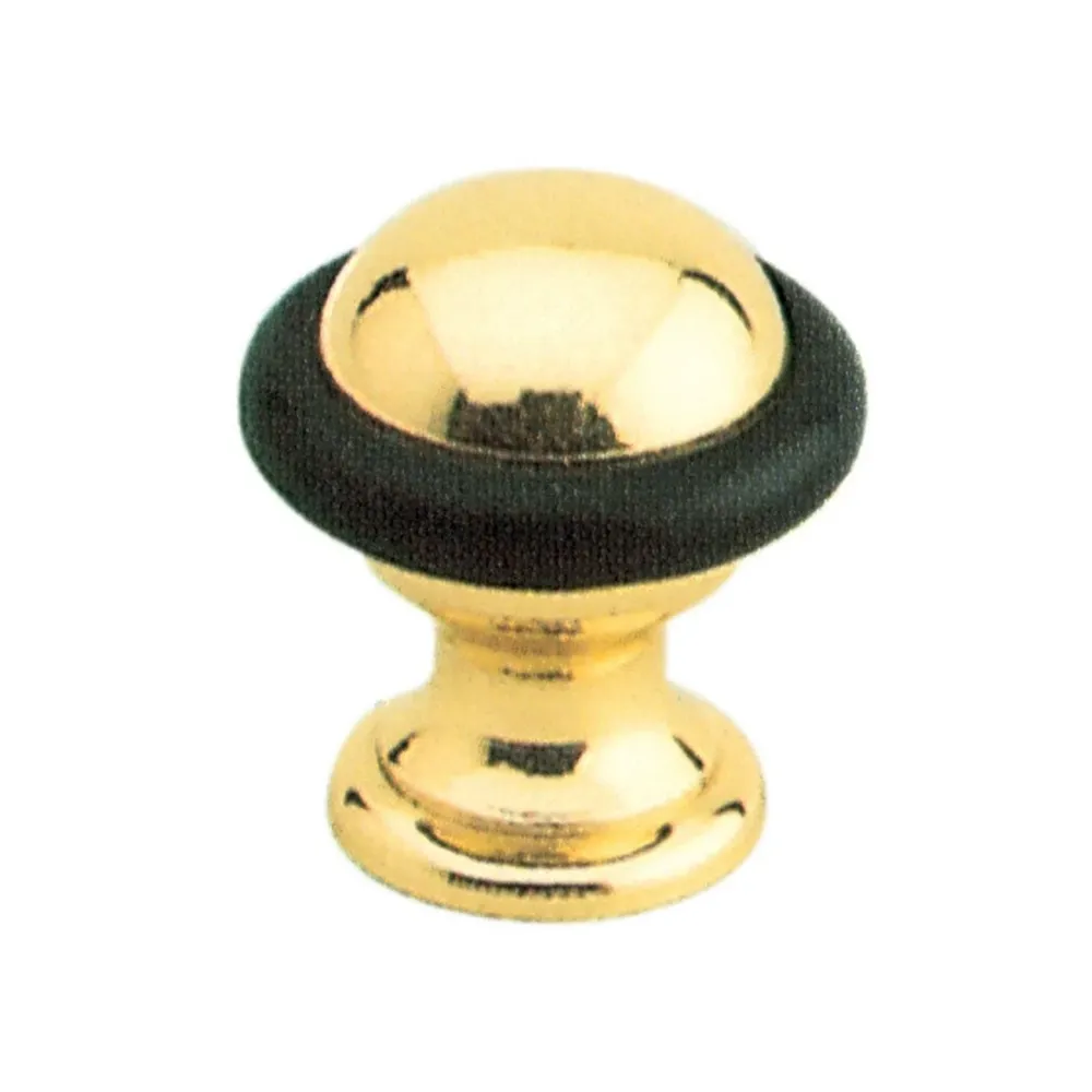 Arresto per porte tondo ottone lucido verniciato - 12 pz