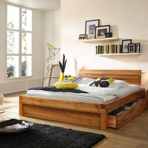 Letto nucleo di faggio 200x200 cm con box letto KRAKAU