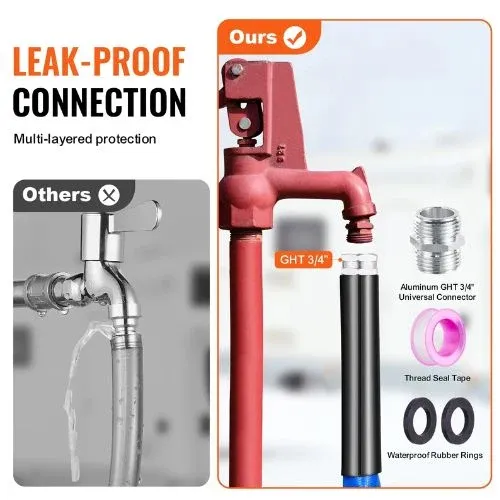 30FT Caldo RV Water Hose-Self-Regulating, Antifreeze Protection to -45°F, BPA & Lead-Free, 5/8" I.D. 3/4" GHT Adapter