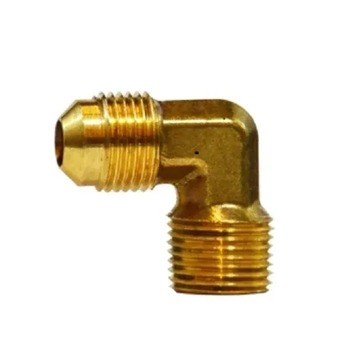 3/16" Male Flared X 1/4" Male NPTF Elbow SAE 45 Degree Ottone Fittings 10285