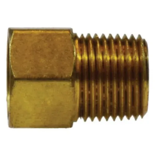 7/16 Inch Inverted Flared 1/4 Inch Male NPTF Ottone Straight Adapter 12104