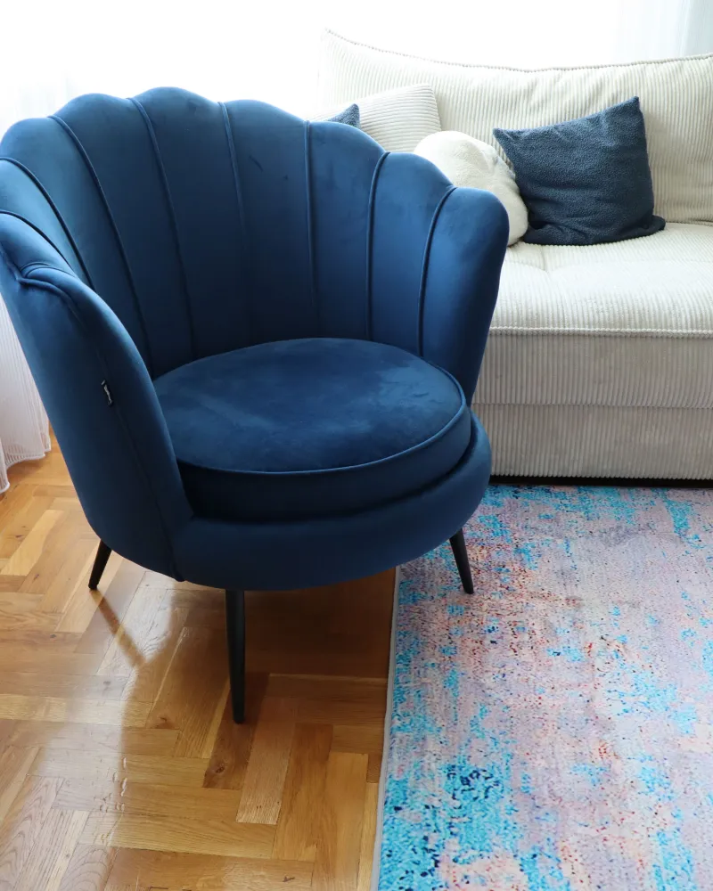 Armchair LOVIKKA Velluto Navy Blue