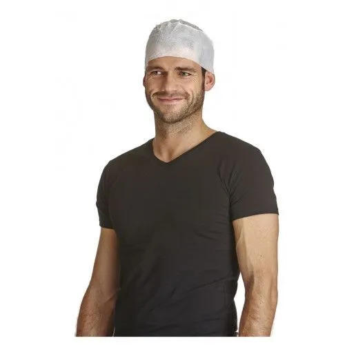 Berretto viscosa DS SafetyWear polipropilene SBPP forma di barca bianco PU: 800 pezzi SHIP