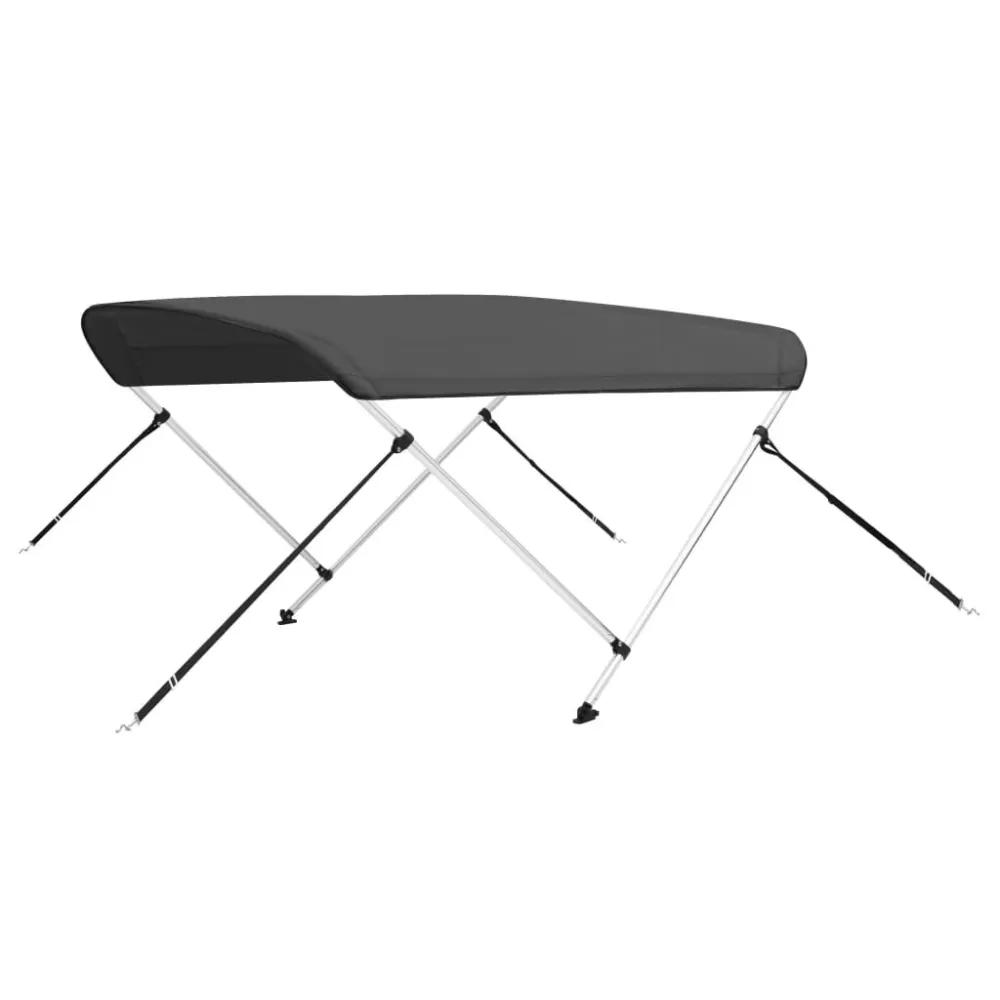 Bimini di Prua con Tendalino 2 Archi Antracite 150x120x110 cm