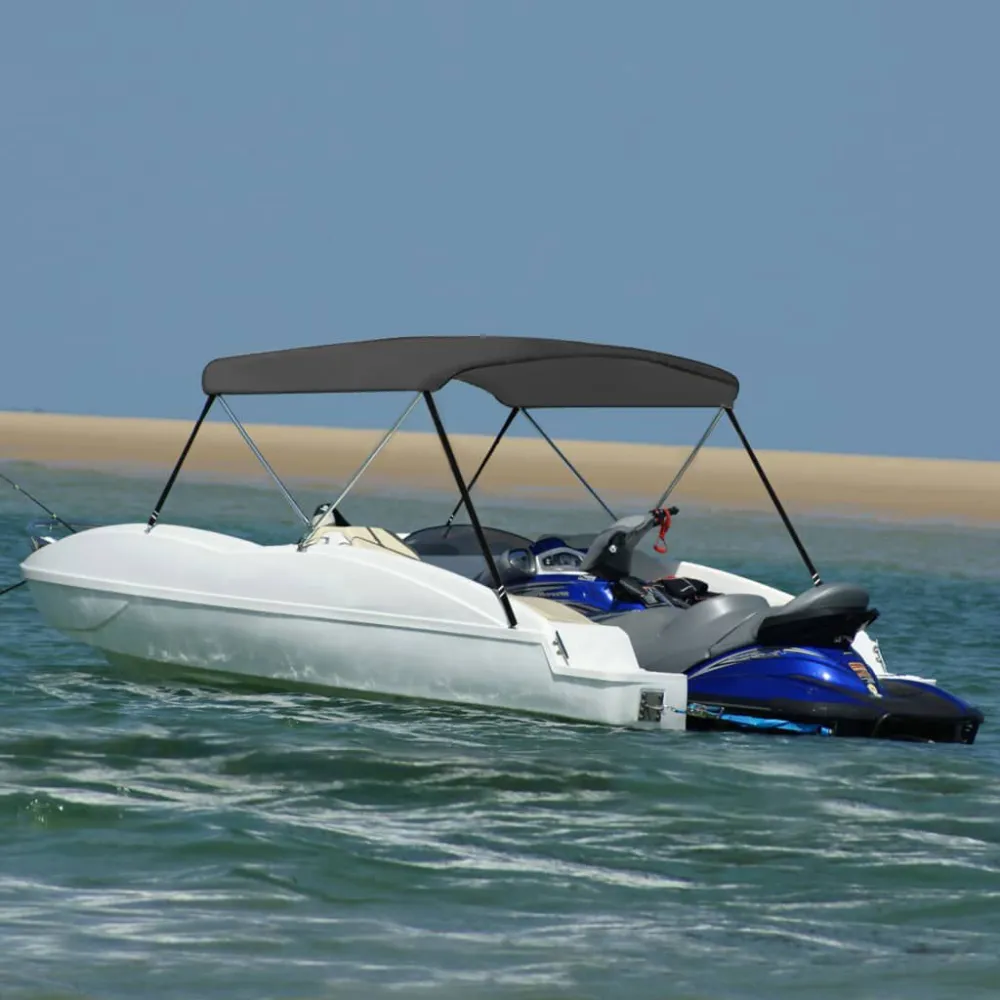 Bimini di Prua con Tendalino 2 Archi Antracite 150x120x110 cm