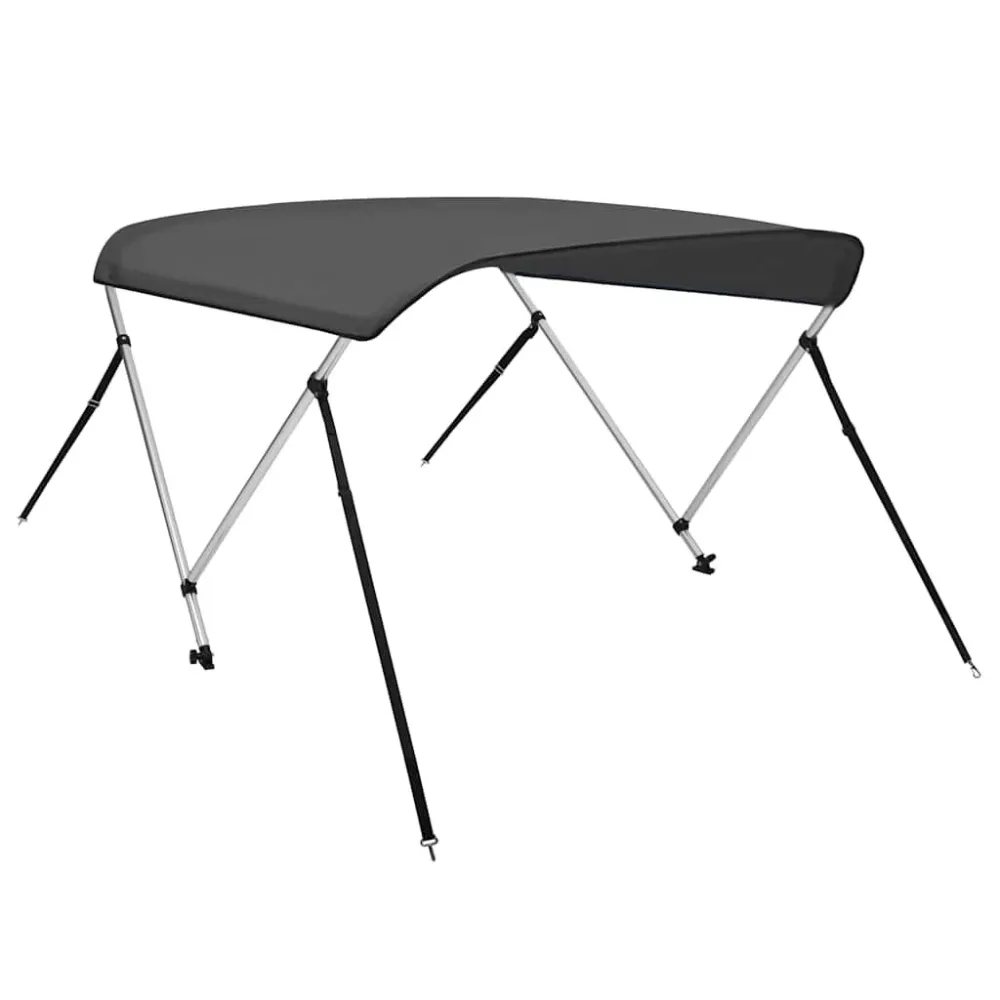 Bimini di Prua con Tendalino 2 Archi Antracite 150x120x110 cm