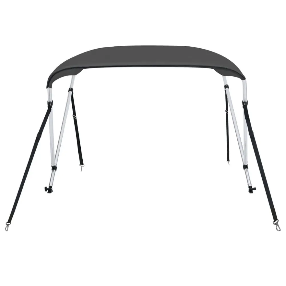 Bimini di Prua con Tendalino 2 Archi Antracite 150x120x110 cm