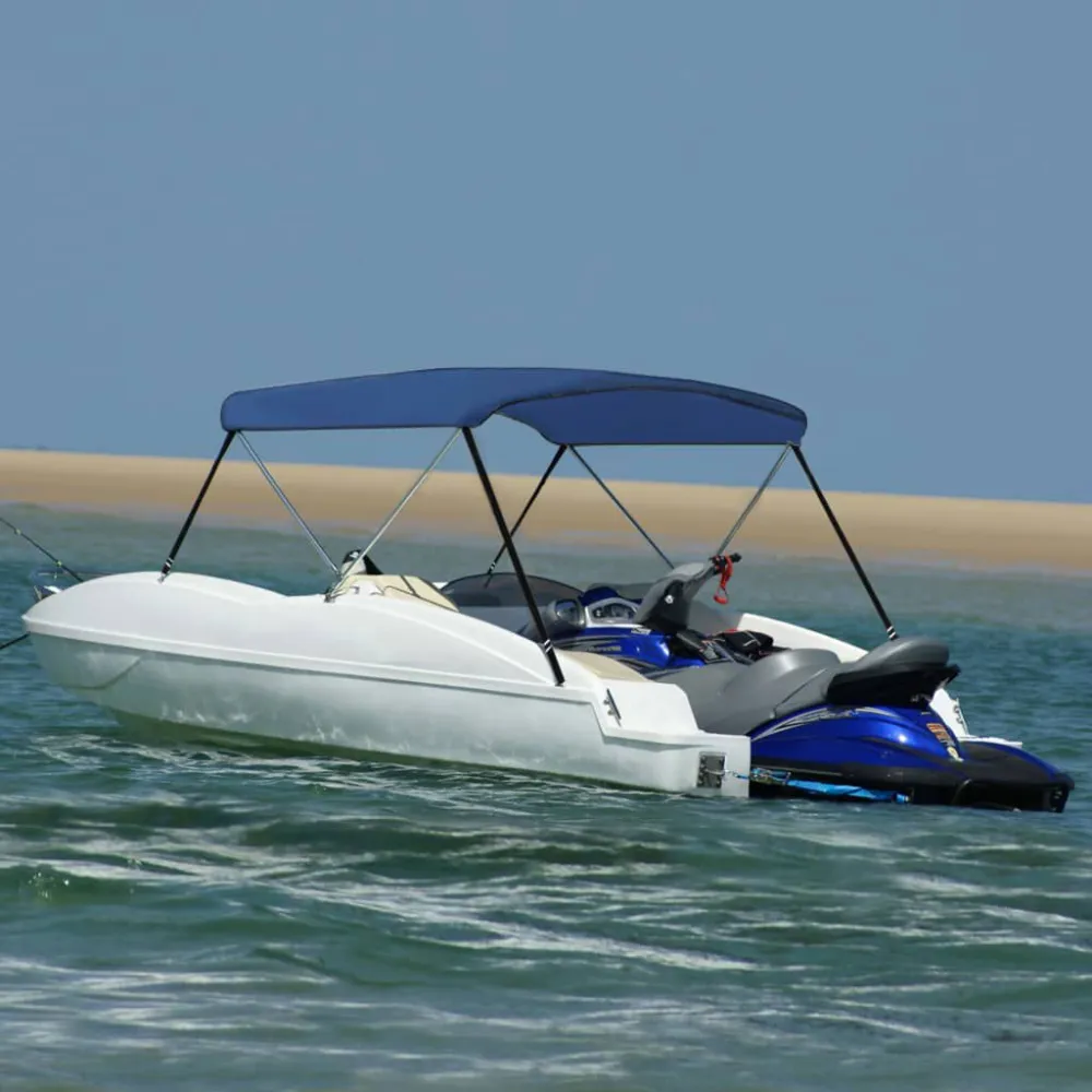 Bimini di Prua con Tendalino 2 Archi Blu Marino 150x120x110cm