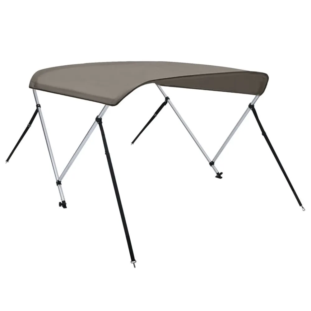 Bimini di Prua con Tendalino 2 Archi Grigio 150x120x110 cm