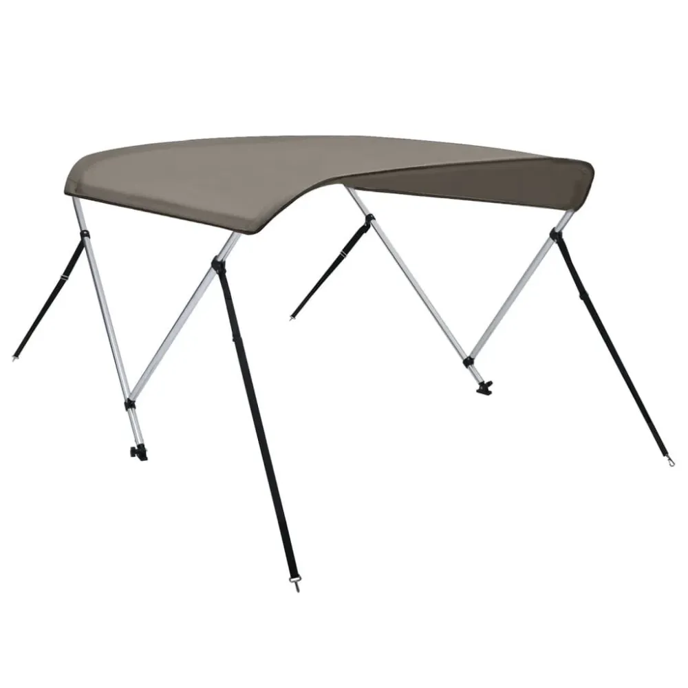 Bimini di Prua con Tendalino 2 Archi Grigio 150x120x110 cm