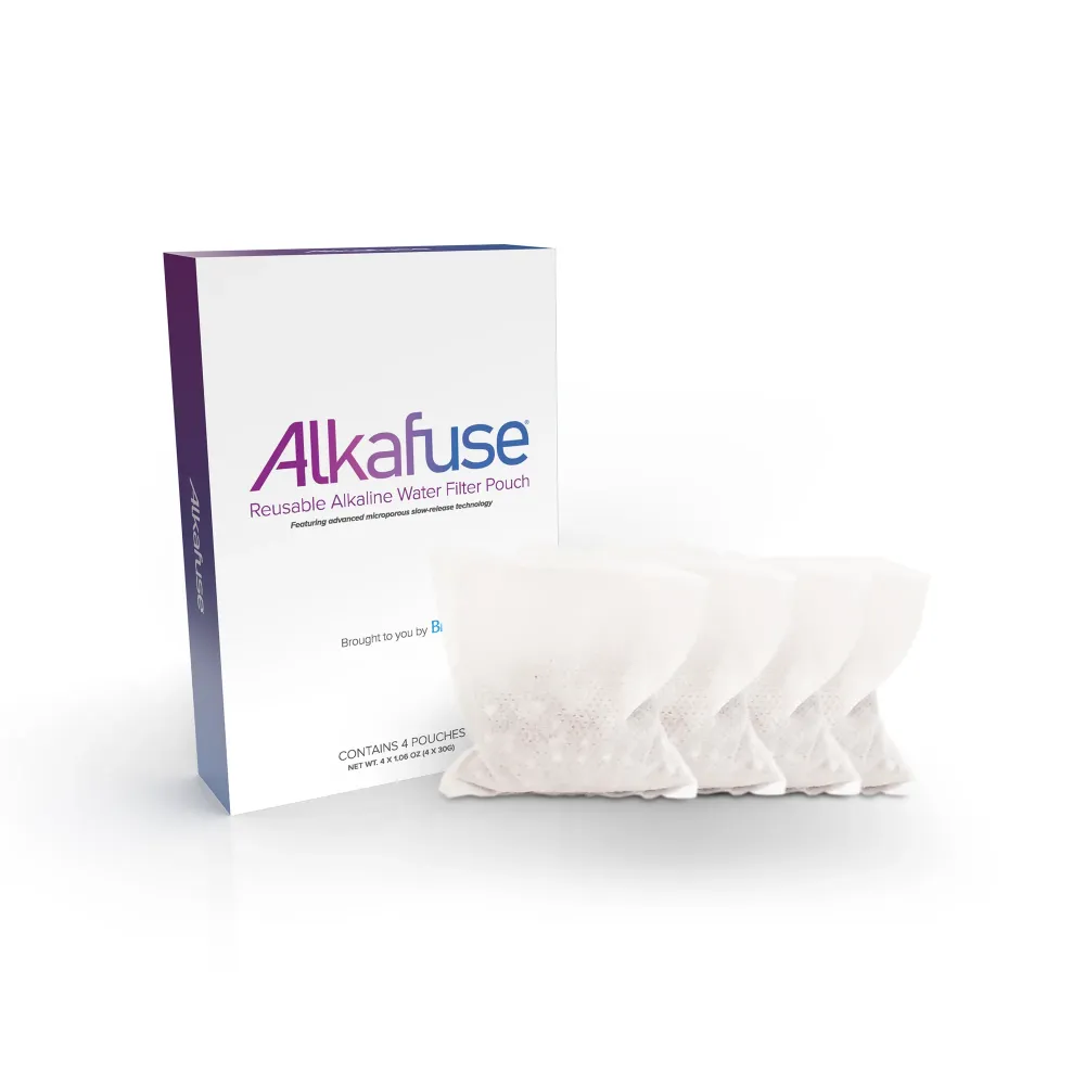 Brio Alkafuse Trasportabile Alkaline Water Filter Pouches (4-Pouches)