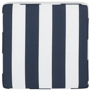 Cuscino blu navy righe per sedia SASSARI