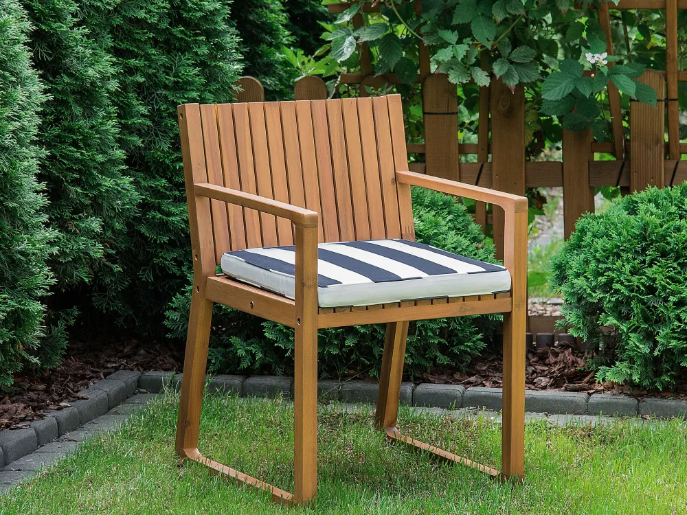 Cuscino blu navy righe per sedia SASSARI