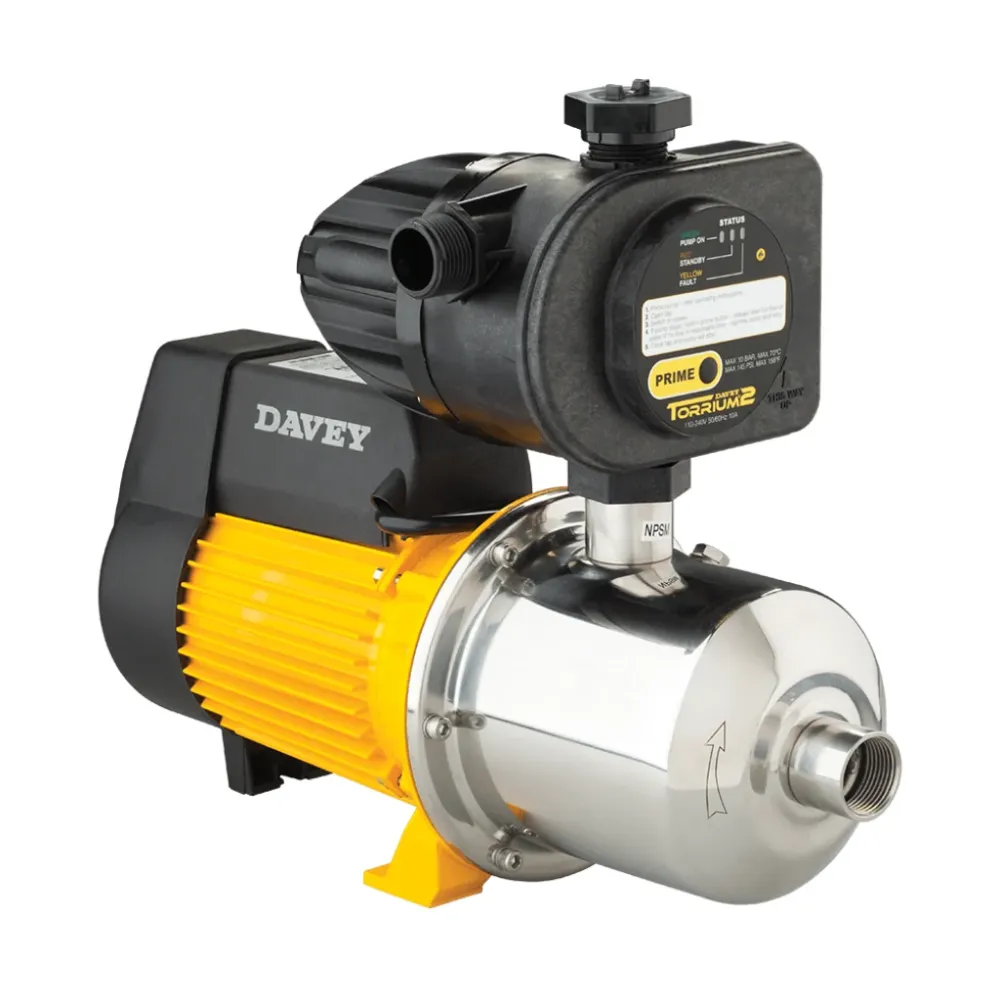 Davey BT20-40 Booster Pump Torrium2 — 1.5 HP Inossidabile Steel Pressure System