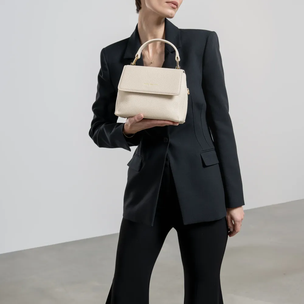 Femme Solido Heline, borsa pelle di vitello color crema