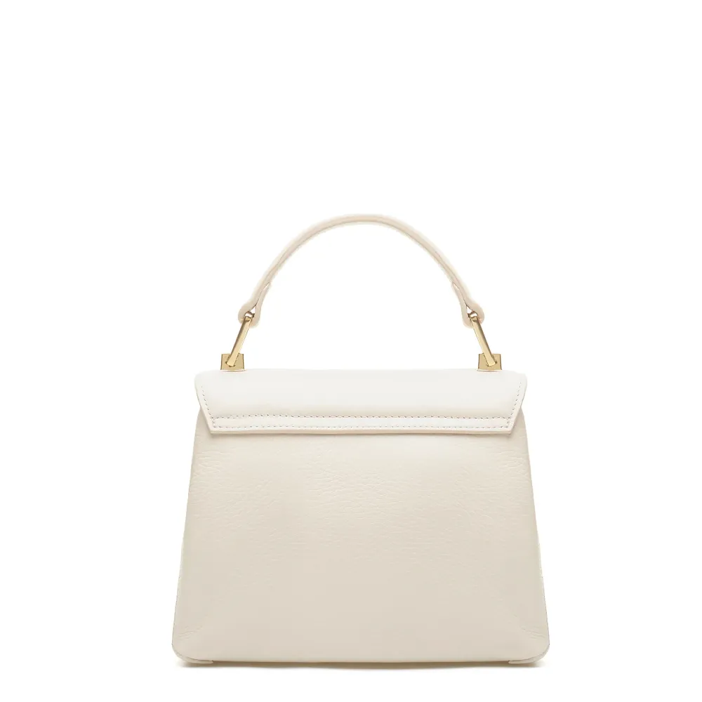 Femme Solido Heline, borsa pelle di vitello color crema