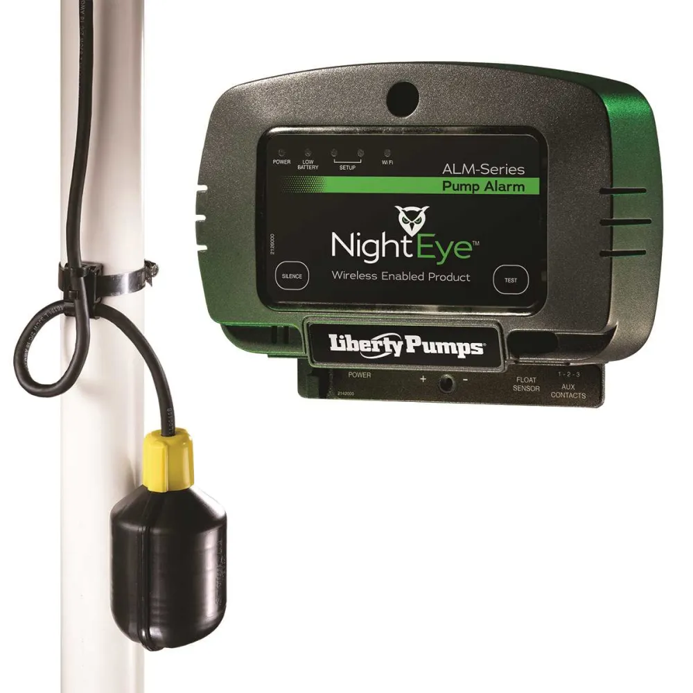 Liberty ALM-2-1-EYE NightEye® Cordless Pump Alarm — Wide-Angle Float, 10' Cord