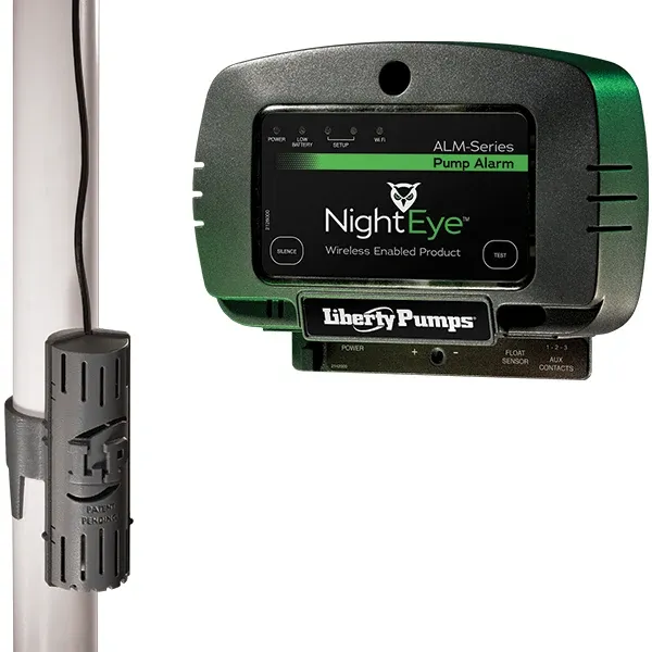 Liberty ALM-P1-EYE NightEye® Bluetooth Pump Alarm — Compact Snap-On Float, 10'