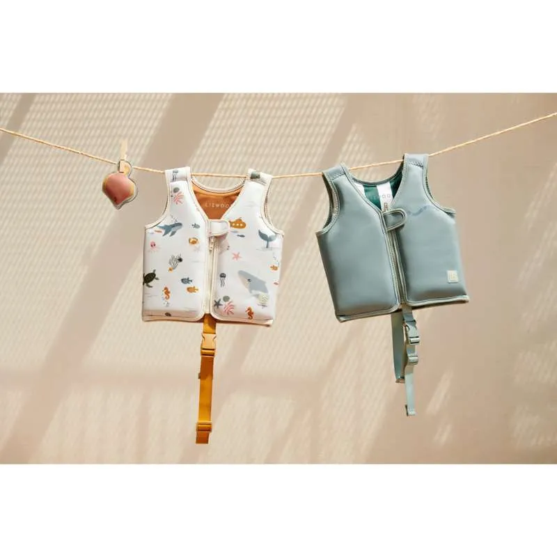 Liewood Dove Badevest - It Comes Waves/Peppermint
