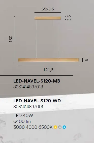 Luce NAVEL barra LUCE ambiente DESIGN
