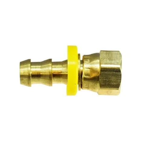 1/4" Push On Hose Barb X 3/16" Male Inverted Flare Swivel Ottone Fittings 30275