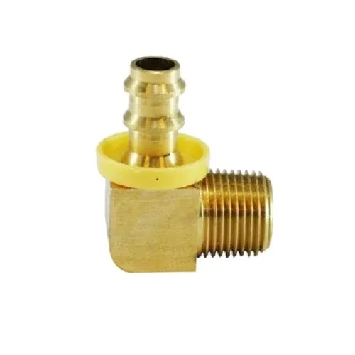 3/8" Push On Hose Barbed X 3/8" MIP Adapter Ottone Fittings 30376
