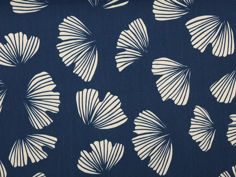 Set 2 Sun Lounger Replacement Fabrics Floral Pattern Navy Blue ANZIO/AVELLINO